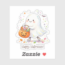 Süßer Geist Trick-or-Treat Halloween Süßigkeiten A Aufkleber