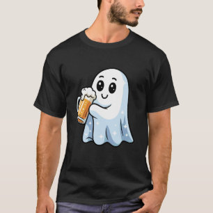 Süßer Geist trinkt Bier Halloween Kleinkind Jungen T-Shirt