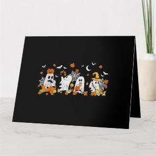 Süßer Geist trinkt Kaffee Halloween Herbst Geist B Karte