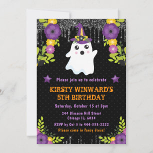 Süßer Geister Blumen Halloween Geburtstag Einladung