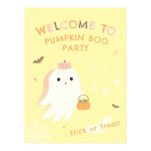 Süßer Geister-Halloween-Party-Willkommensposter
