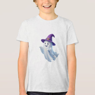 Süßer Geister-Hexenhut Halloween-Design Tri-Blend Shirt