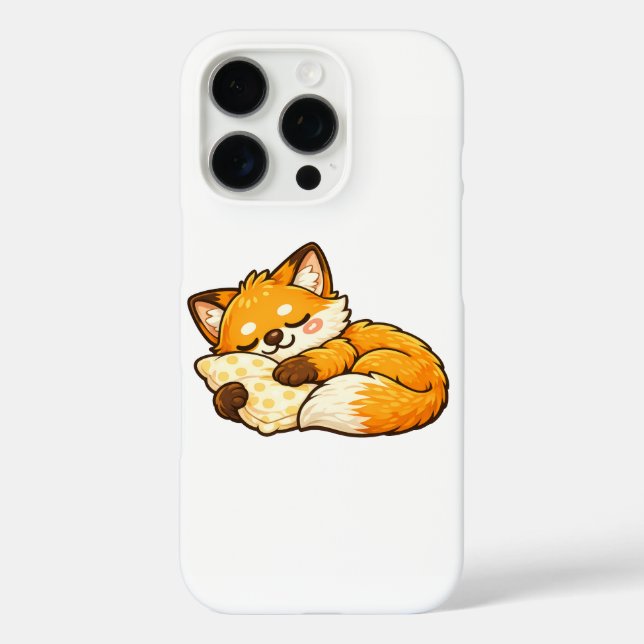 Süßer gemütlicher schlafender Fuchs iPhone 16 Pro Hülle (Rückseite)