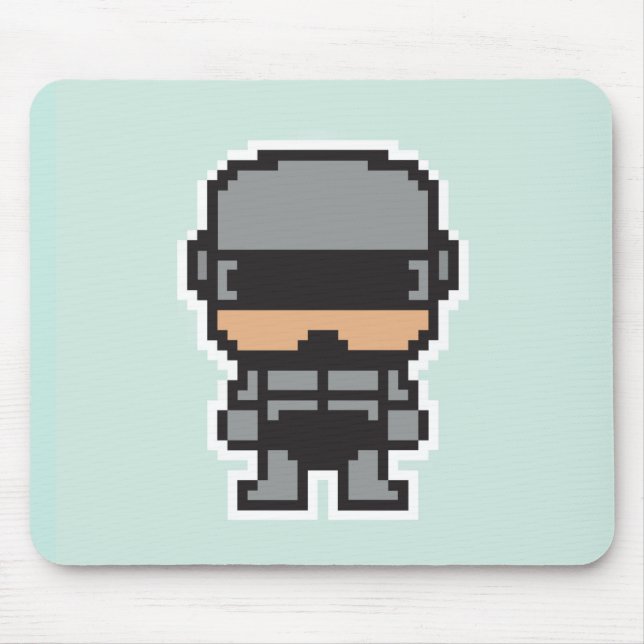 Süßer gepixelter RoboterCop  Mousepad (Vorne)