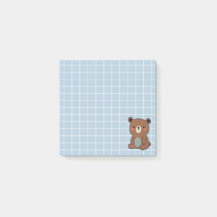 Süßer glücklicher brauner Teddybär  Post-it Klebezettel