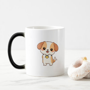 Süßer glücklicher Hund Cartoon-Charakter Kawaii Mi Verwandlungstasse