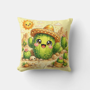 Süßer glücklicher Kaktus Kawaii-Kissen Kissen