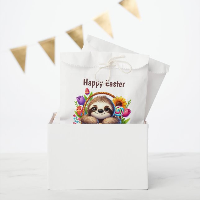 Süßer glücklicher Osterfaultier  Geschenktütchen (Party)