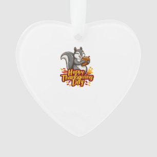 Süßer glücklicher Thanksgiving-Eichhörnchen Classi Ornament