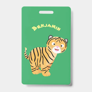 Süßer glücklicher Tigerbaby-Cartoon Ausweis