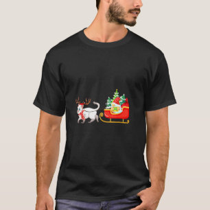 Süßer Gnom Claus Katze Rentier beim Geschenkeausli T-Shirt