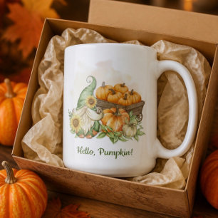Süßer Gnom-Halloween-Kürbis Kaffeetasse