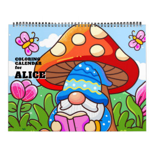 Süßer Gnom-Kinder-Mal-Kalender Kalender