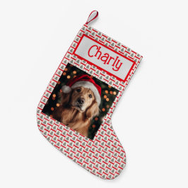 Süßer Golden Retriever, angepasst mit Namen, Hund, Kleiner Weihnachtsstrumpf