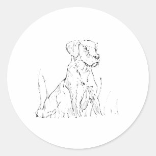 Süßer Golden-Retriever-Aufkleber Runder Aufkleber