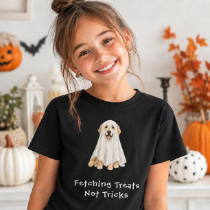 Süßer Golden Retriever Halloween Geist T-Shirt