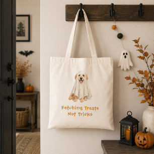 Süßer Golden Retriever Halloween-Geist-Tricks-Beha Tragetasche