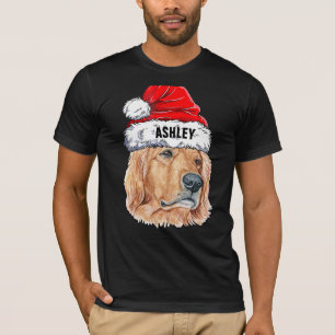 Süßer Golden Retriever Weihnachtshut Hund Groß T-Shirt
