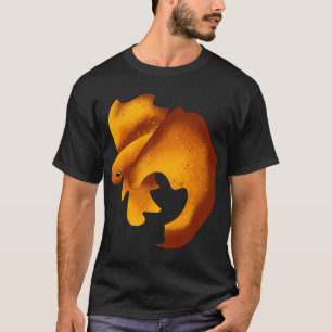 Süßer goldener Goldfisch leuchtet - Warme orange t T-Shirt