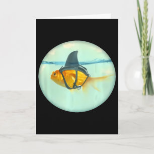 Süßer Goldfisch mit Haiflossenmode  Karte