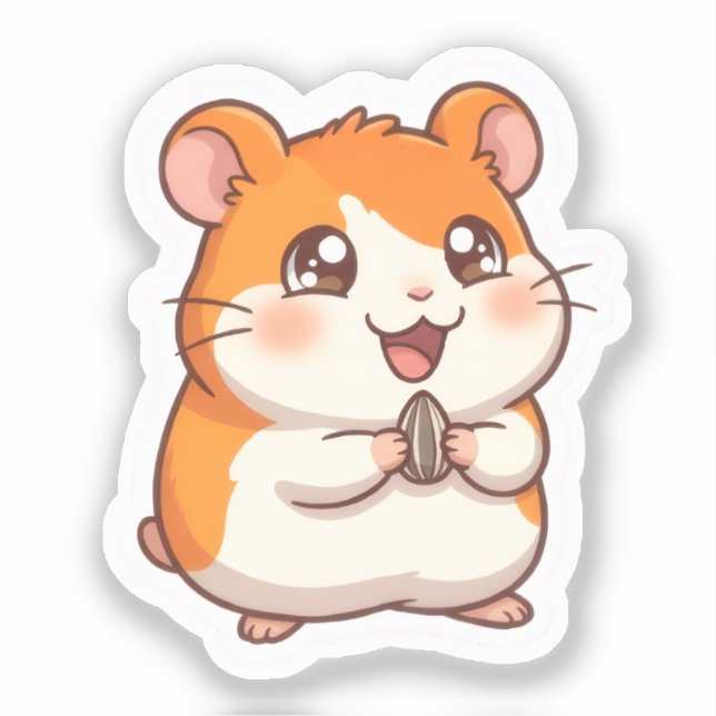 Süßer Goldhamster-Aufkleber Aufkleber (Vorderseite)