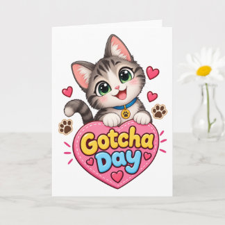 Süßer Gotcha-Tag-Katze Karte