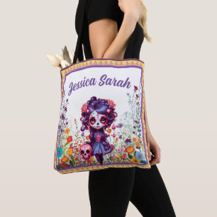 Süßer gotischer Garten-Zuckerschädel Tasche