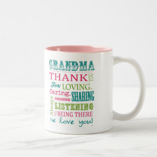 Süßer Großmutterentwurf Zweifarbige Tasse