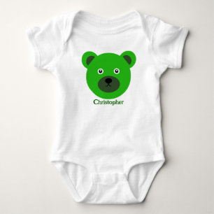 Süßer grüner Bär Baby Strampler