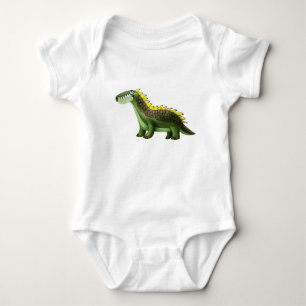 Süßer grüner Dinosaurier-Baby-Body - Bezaubernder Baby Strampler