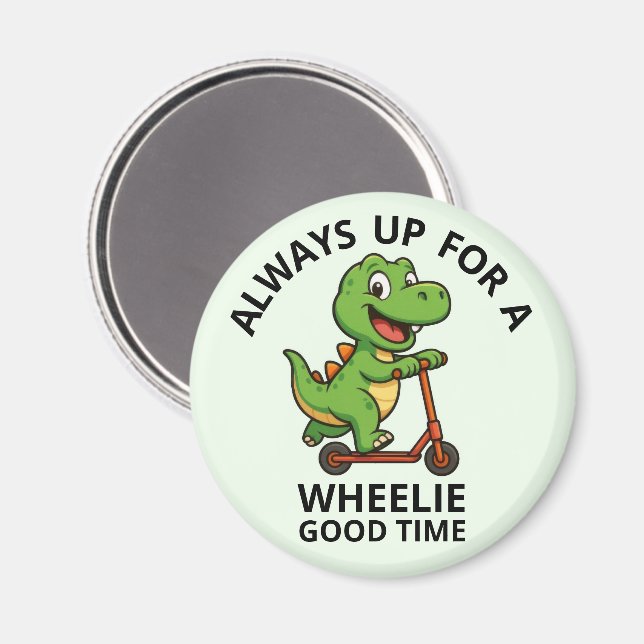 Süßer grüner Dinosaurier Magnet (Vorderseite/Rückseite)