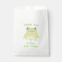 Süßer grüner Laubfrosch - individuelle Kindergebur Geschenktütchen