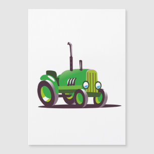 Süßer grüner Traktor Magnetkarte