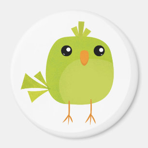 Süßer grüner Vogel-Cartoon Magnet