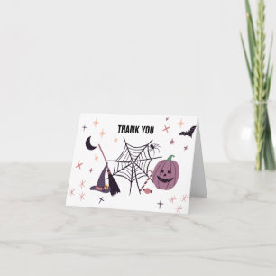 Süßer Grusel Halloween-Baby-Einweihung Dankeskarte