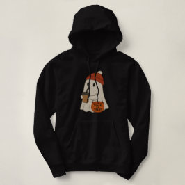 Süßer gruseliger Geist mit roter Mütze Halloween Hoodie