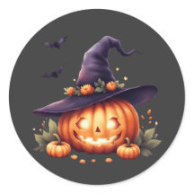 Süßer Gruseliger Halloween-Aufkleber – Kürbis
