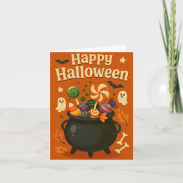 Süßer gruseliger Halloween Feiertagskarte