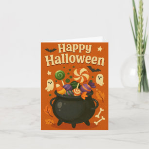 Süßer gruseliger Halloween Feiertagskarte