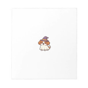 Süßer gruseliger Hund � Kawaii Halloween Welpe Cla Notizblock