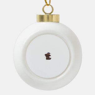 Süßer gruseliger Hund � Kawaii Halloween Welpe Ove Keramik Kugel-Ornament