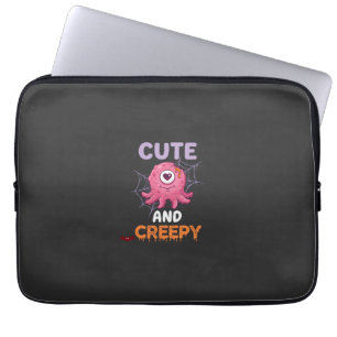 Süßer gruseliger rosa Monster Halloween Spinnennet Laptopschutzhülle