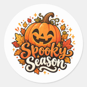 Süßer gruseliger Saison-Kürbis-Halloween-Rundaufkl Runder Aufkleber