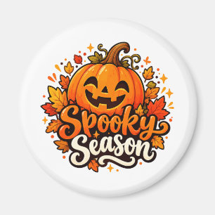 Süßer Gruseliger-Saison-Kürbis-Halloween-Rundmagne Magnet