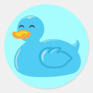 Süßer Gummi-Ente Runder Aufkleber