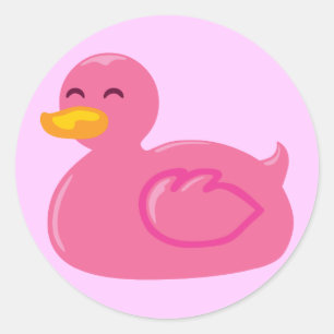 Süßer Gummi-Ente Runder Aufkleber