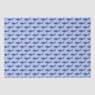 Süßer Hai Baby Wasserfarbe Blau Geburtstag Kinder  Seidenpapier