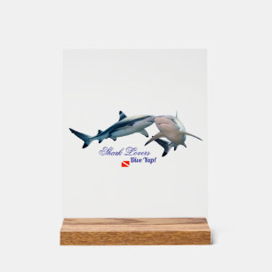 Süßer Hai-Liebhaber Schnapsglas Acrylschild