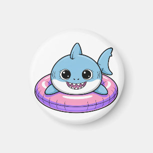 Süßer Haibaby mit Schwimmhilfe   Kinder Magnet