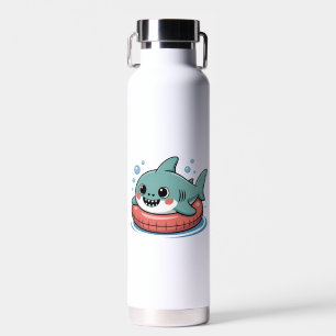 Süßer Haibaby mit Schwimmhilfe Kinder Trinkflasche
